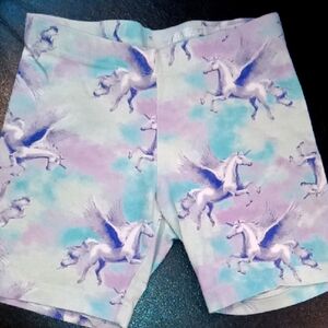 Wonder Nation Purple and Blue Unicorn Shorts